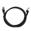 Kabel RJ45 CAT 6 S/FTP AWG27 LSZH czarny 3m - obrazek 3