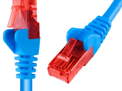Kabel RJ45 CAT 6 U/UTP AWG24 niebieski 3m