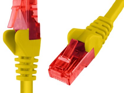 Kabel RJ45 CAT 6 U/UTP AWG24 żółty 3m