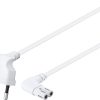Kabel zasilający ósemka C7 Goobay 2x90 biały 5m - obrazek 2