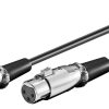Kabel XLR gniazdo - wtyk (3-pin) Goobay 6m szary