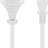 Kabel zasilający ósemka C7 Goobay biały 1,8m