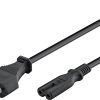 Kabel zasilający ósemka C7 Goobay czarny 5m - obrazek 2