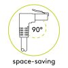 Kabel LAN Patchcord CAT 6A S/FTP 1x90 biały 5m - obrazek 2