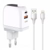 Ładowarka USB 30W panel LED kabel USB-C Lightning - obrazek 5