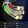 Kabel USB-A/Lightning LDNIO z LED 1m szary LS461L - obrazek 2