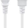 Kabel zasilający IEC C13 - C14 Goobay biały 0,5m - obrazek 2