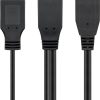 Kabel USB 3.0 x2 - micro-B do dysków Goobay 0,3m