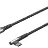 Kabel USB-C 2.0 480 Mb/s Goobay KĄTOWY TEXTIL 2m - obrazek 2