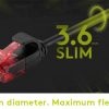 Kabel LAN Patchcord CAT 6 U/UTP Slim szary 0,25m - obrazek 2