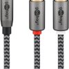 Kabel audio Jack - 2x RCA Goobay Plus TEXTIL 3m - obrazek 5