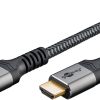 Kabel HDMI 2.1 8K 60Hz Goobay Plus TEXTIL 0,5m - obrazek 3