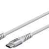 Kabel USB-C 2.0 Goobay SuperSoft TEXTIL biały 3m - obrazek 2