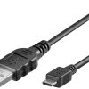 Kabel USB - microUSB 1m CZARNY Goobay - obrazek 2
