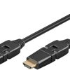 Kabel HDMI Obrotowy Goobay Czarny 2m