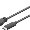 Kabel USB-C - USB-A 3.0 Czarny 3m Goobay