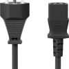 Kabel zasilający C15 kątowy Goobay czarny 2m - obrazek 2