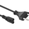 Kabel zasilający ósemka C7 Goobay 2x90 czarny 3m - obrazek 3