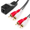 Audio przedłużacz 2RCA za pomocą kabla LAN SPA-A03 - obrazek 2